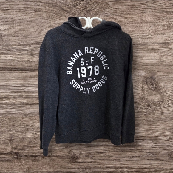 ⭐️Banana Republic Womans Charcoal Sweatshirt Size Med - Picture 1 of 5